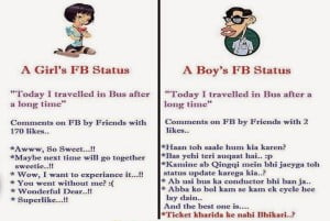 Girls vs Boys facebook Status Fb Share