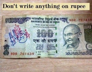 Dont Write Anything On Rupee Please Share It