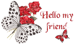 Hello Friend Glitter Fb Share