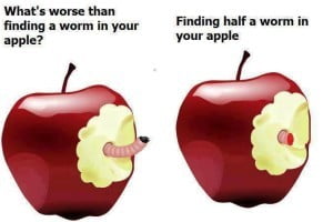 English Jokes Finding Half Of Worm In Your Apple