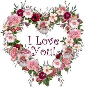 I Love You Flowers Graphic For Fb Share