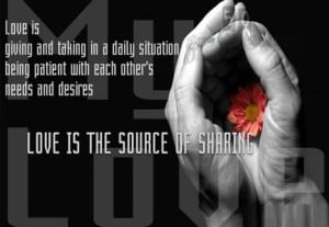 Love Is The Source Of Sharing