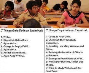 7 Things Girls And Boys Do In Exam Hall