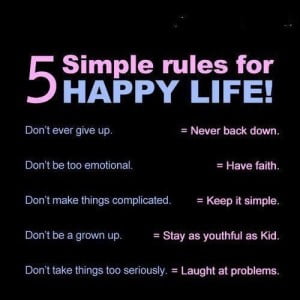 5 Simple Rule Of Happy Life