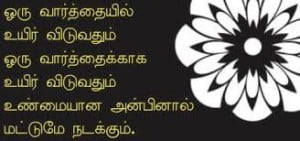 Tamil Cute Love Quote