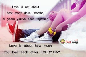 Love is not about how many days