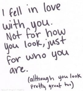 I fell in love with you cute love quote