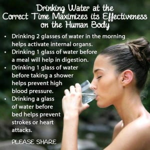 Drinking water At The Correct Time