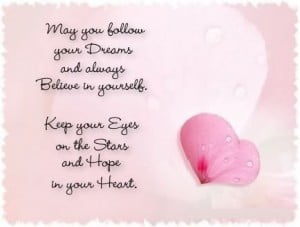 May You Follow Your Dreams