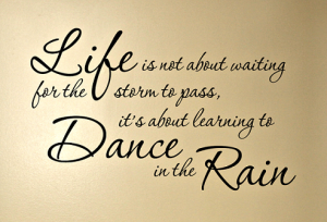 Life Is Not About Waiting For The Storm To Pass